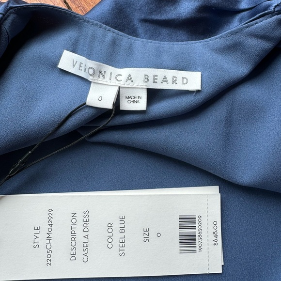 NWT Veronica Beard Ruched V-Neck Midi Dress New with tags - Picture 5 of 6